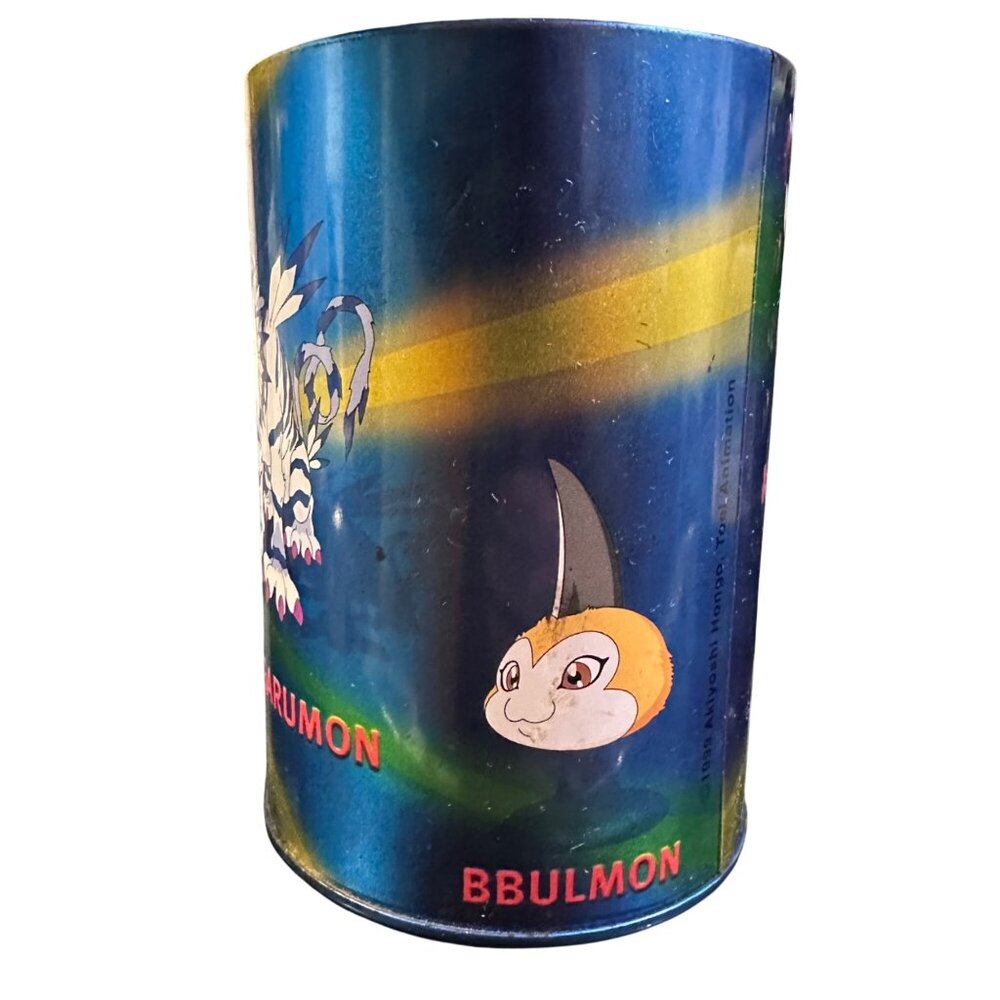 Vintage 1999 Digimon Adventure Collectible Tin RARE Greymon Koromon Bbulmon Garu - Picture 6 of 11